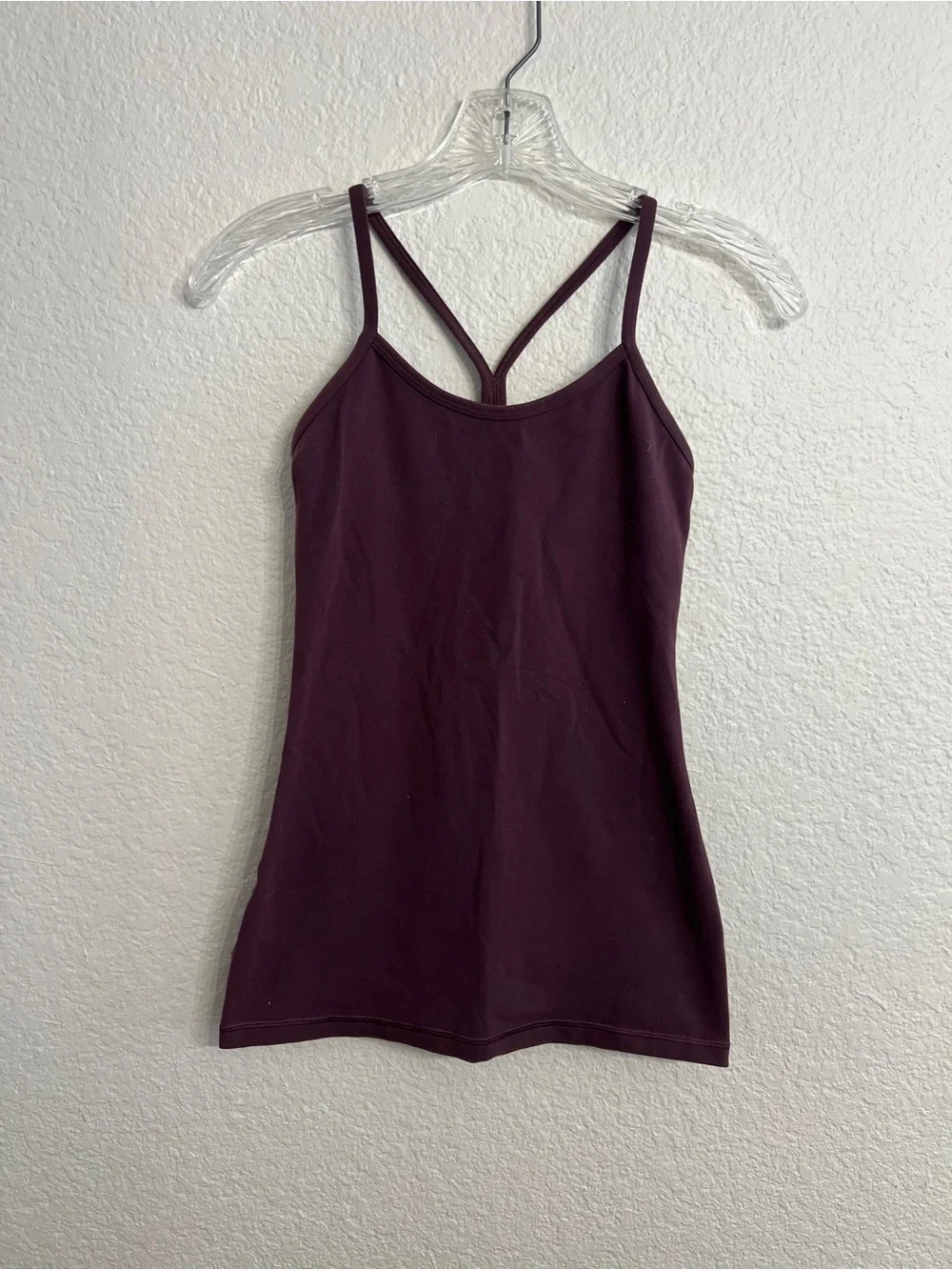 lululemon athletica Deep Plum Power Y Tank Top Size 2
